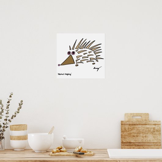 Abstracte egel afdrukken poster (Keuken)