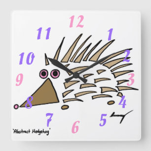 Abstracte egel-klok vierkante klok