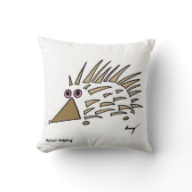 Abstracte egel "Livin" op de Hedge Hog Pillow