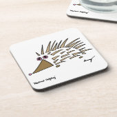 Abstracte egel-Onderzetters - set van 6 Drankjes Onderzetter (Linkerzijde)