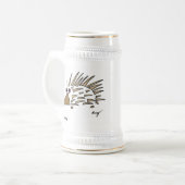 Abstracte egel Stein Bierpul (Voorkant links)