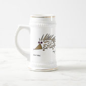 Abstracte egel Stein Bierpul (Links)