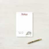 Abstracte egel Sticky Notes (Op bureau)