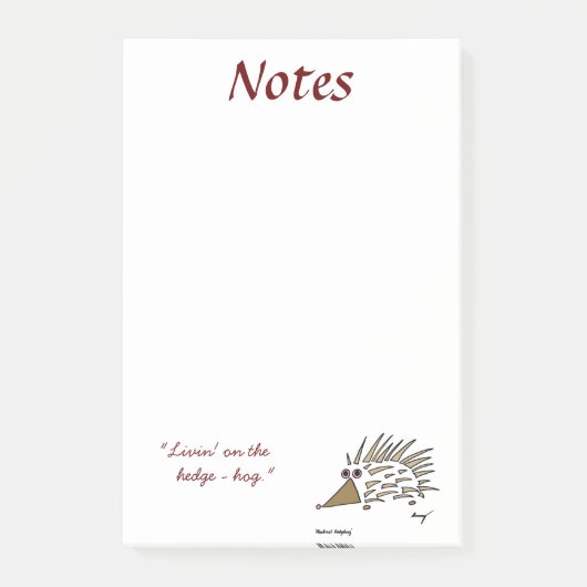 Abstracte egel Sticky Notes (Voorkant)
