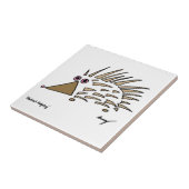 Abstracte egel-Tegel Tegeltje (Zijkant)