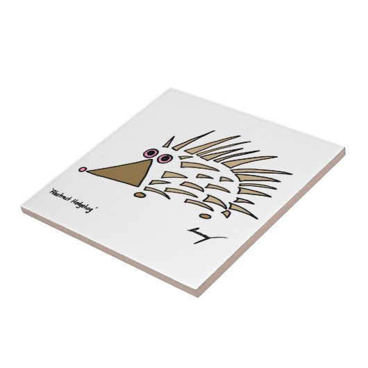 Abstracte egel-Tegel Tegeltje (Zijkant)