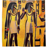 Abstracte Egyptische Hiërogliefen Douchegordijn (Voorkant)