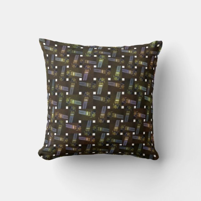 Abstracte Egyptische prinses Cross Weave Pattern Kussen (Voorkant)