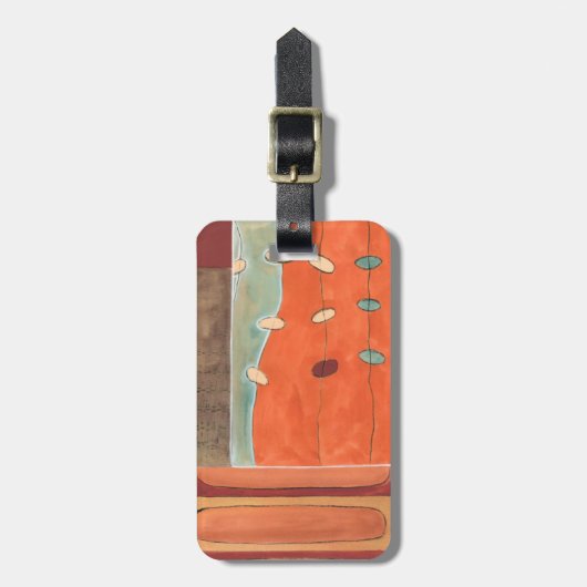 Abstracte eierparade door Erica J Vess Bagagelabel (Voorkant verticaal)