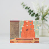 Abstracte eierparade door Erica J Vess Briefkaart (Staand voorkant)
