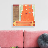 Abstracte eierparade door Erica J Vess Canvas Afdruk (Insitu (Woonkamer))