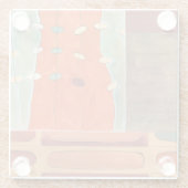 Abstracte eierparade door Erica J Vess Glazen Onderzetter (Achterkant)