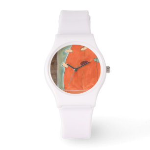 Abstracte eierparade door Erica J Vess Horloge
