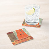 Abstracte eierparade door Erica J Vess Kartonnen Onderzetters (Insitu)