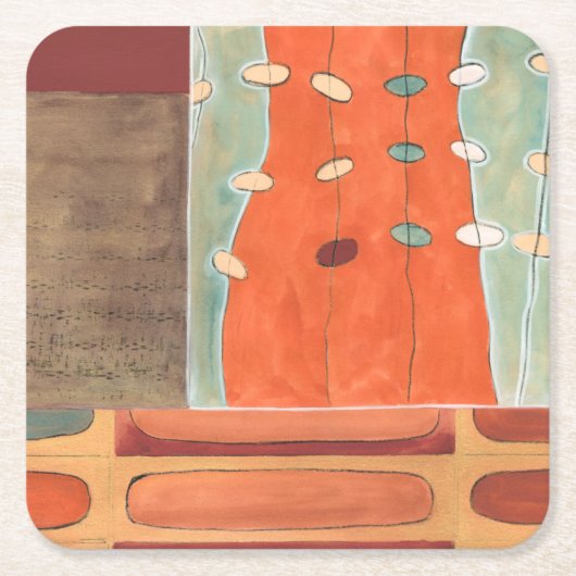 Abstracte eierparade door Erica J Vess Kartonnen Onderzetters (Voorkant)