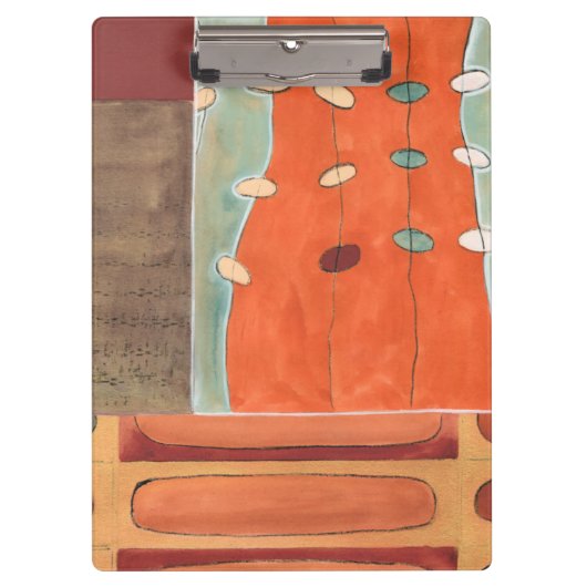 Abstracte eierparade door Erica J Vess Klembord (Voorkant)