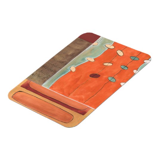 Abstracte eierparade door Erica J Vess Magneet (Linkerzijde)