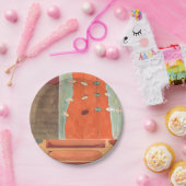 Abstracte eierparade door Erica J Vess Papieren Bordje (Feest)