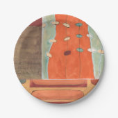 Abstracte eierparade door Erica J Vess Papieren Bordje (Voorkant)