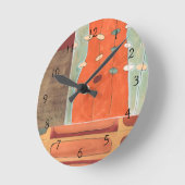 Abstracte eierparade door Erica J Vess Ronde Klok (Hoek)