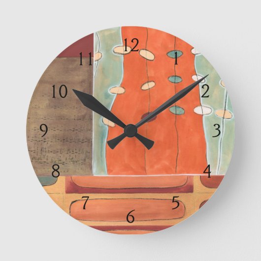 Abstracte eierparade door Erica J Vess Ronde Klok (Voorkant)