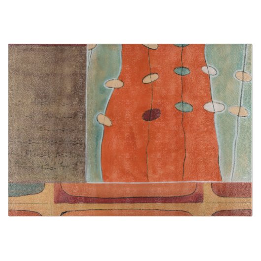 Abstracte eierparade door Erica J Vess Snijplank (Voorkant)