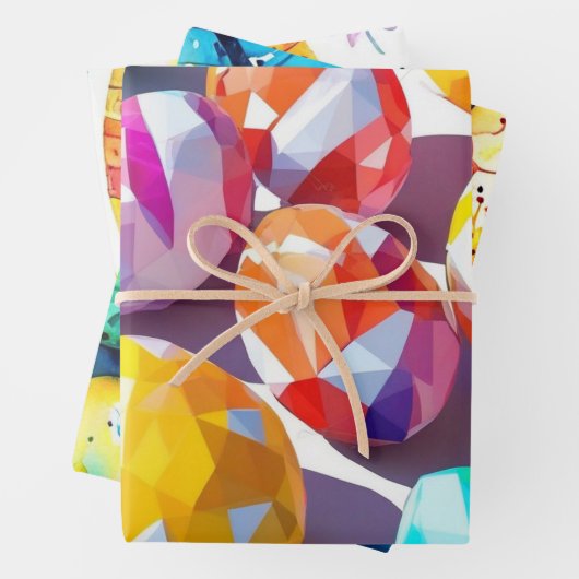 Abstracte eierschaal pastelwikkel inpakpapier vel (In situ)