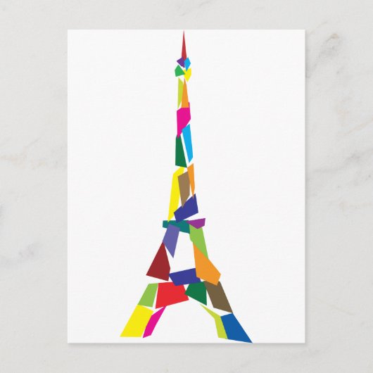 Abstracte Eiffel Tower, Frankrijk, Parijs Briefkaart (Voorkant)
