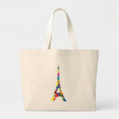 Abstracte Eiffel Tower, Frankrijk, Parijs Grote Tote Bag (Voorkant)