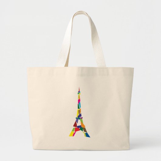 Abstracte Eiffel Tower, Frankrijk, Parijs Grote Tote Bag (Voorkant)