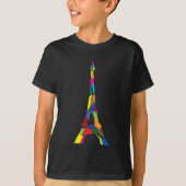 Abstracte Eiffel Tower, Frankrijk, Parijs T-shirt (Voorkant)