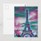 Abstracte Eiffeltoren Briefkaart (Voorkant / Achterkant)