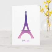 Abstracte Eiffeltoren Kaart (Gele Bloem)