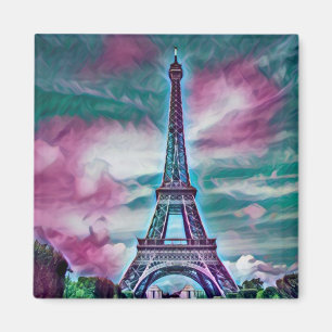 Abstracte Eiffeltoren  Magneet
