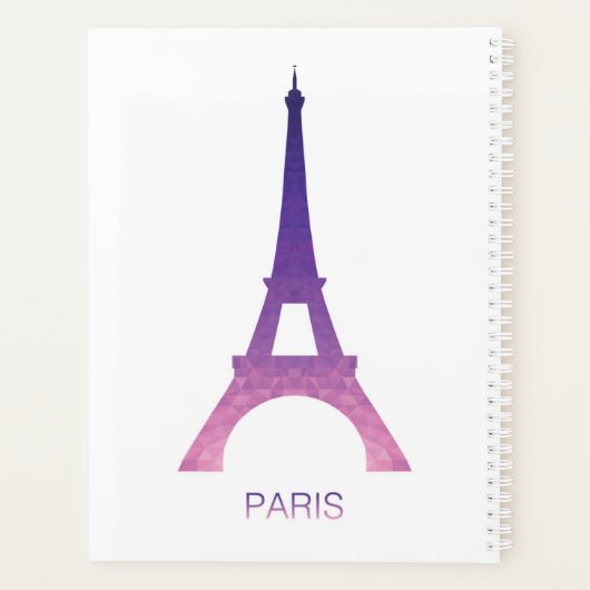 Abstracte Eiffeltoren Planner (Achterkant)