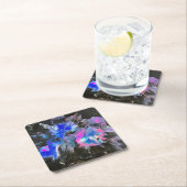Abstracte Electric Bloom Coaster Set Kartonnen Onderzetters (Insitu)