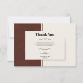 Abstracte Elegance Gouden Lijst Bedankkaart (Voorkant)