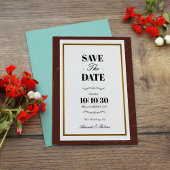 Abstracte Elegance Gouden Lijst Save The Date