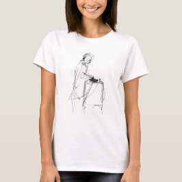 Abstracte Elegant DJ Player Sketch T-shirt