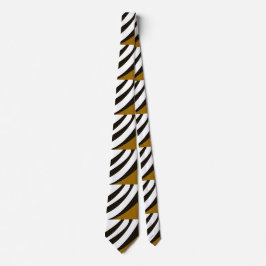 Abstracte Elegant Modern Black White Stripes Stropdas