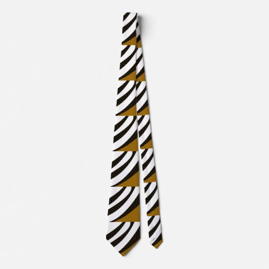 Abstracte Elegant Modern Black White Stripes Stropdas (Voorkant)
