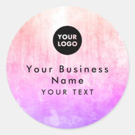 Abstracte Elegant Pastel Pink Sun Ronde Sticker