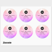 Abstracte Elegant Pastel Pink Sun Ronde Sticker (Vel)