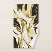 Abstracte elegant retro digital liquid marmer bad handdoek (Handdoek)