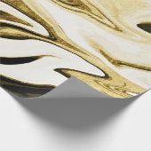 Abstracte elegant retro digital liquid marmer cadeaupapier (Hoek)