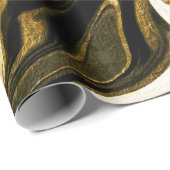 Abstracte elegant retro digital liquid marmer cadeaupapier (Rol Hoek)