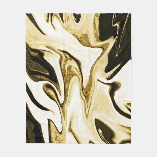 Abstracte elegant retro digital liquid marmer fleece deken (Voorkant)