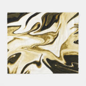 Abstracte elegant retro digital liquid marmer fleece deken (Voorkant (Horizontaal))