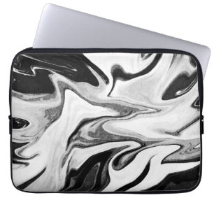 Abstracte elegant retro digital liquid marmer laptop sleeve