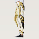 Abstracte elegant retro digital liquid marmer leggings (Links)